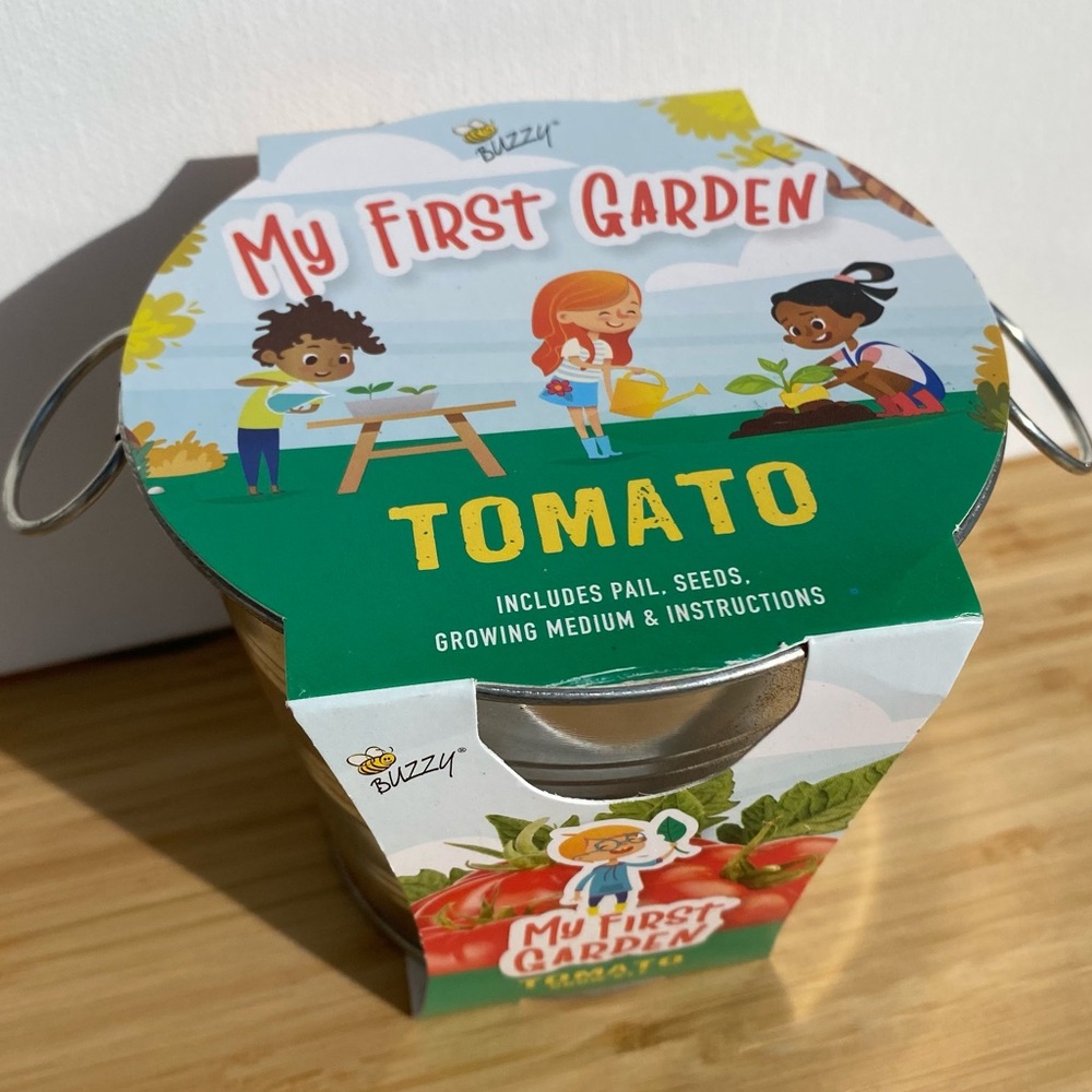 Buzzy “My First Garden” Tomato Grow Kit in Galvanized Pail